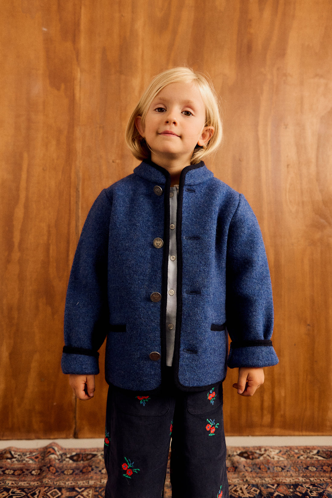 Chaqueta Austriaca Azul 100% Lana