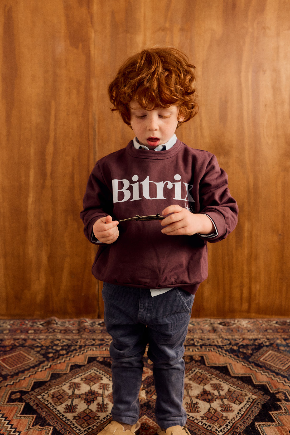 Sudadera Berenjena Bitrix Kids