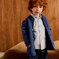 Chaqueta Austriaca Azul 100% Lana