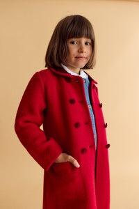 Abrigo Rojo 100% Lana