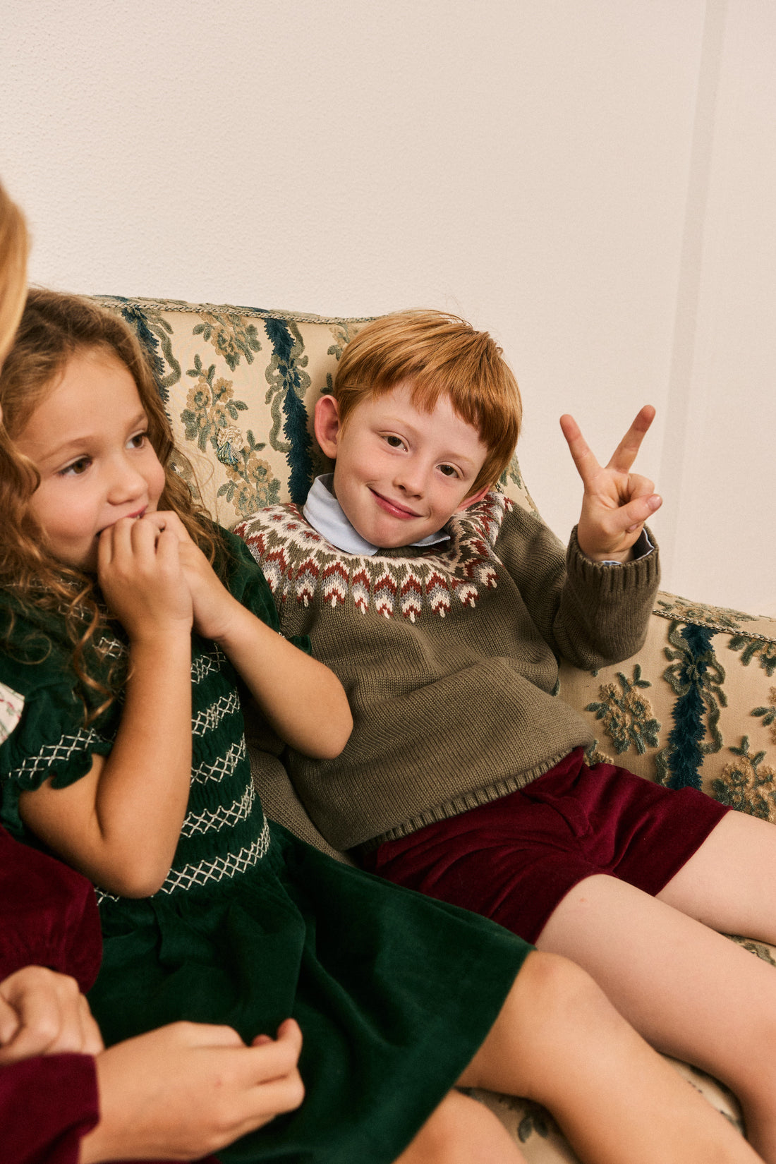 Khaki Jacquard Jumper