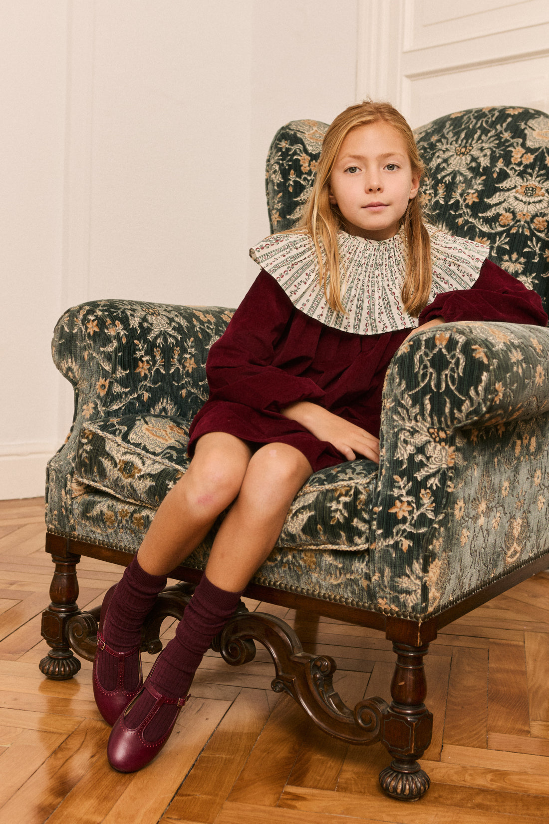 Baby Retro Burgundy Mary Jane Shoes