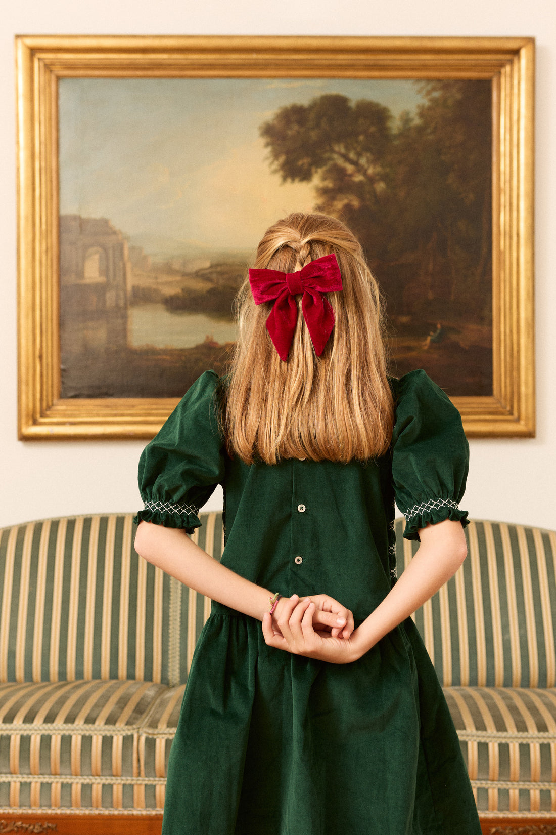 XL VELVET BOW - RED