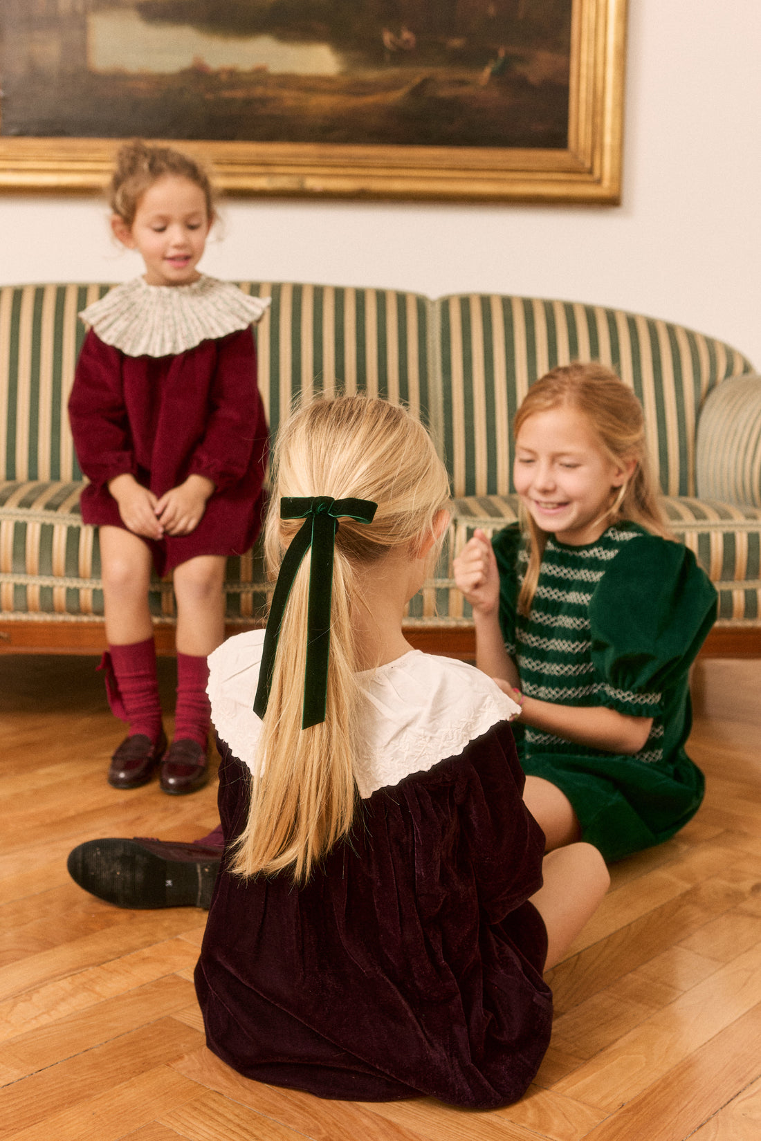 Velvet Hair Bow – Green