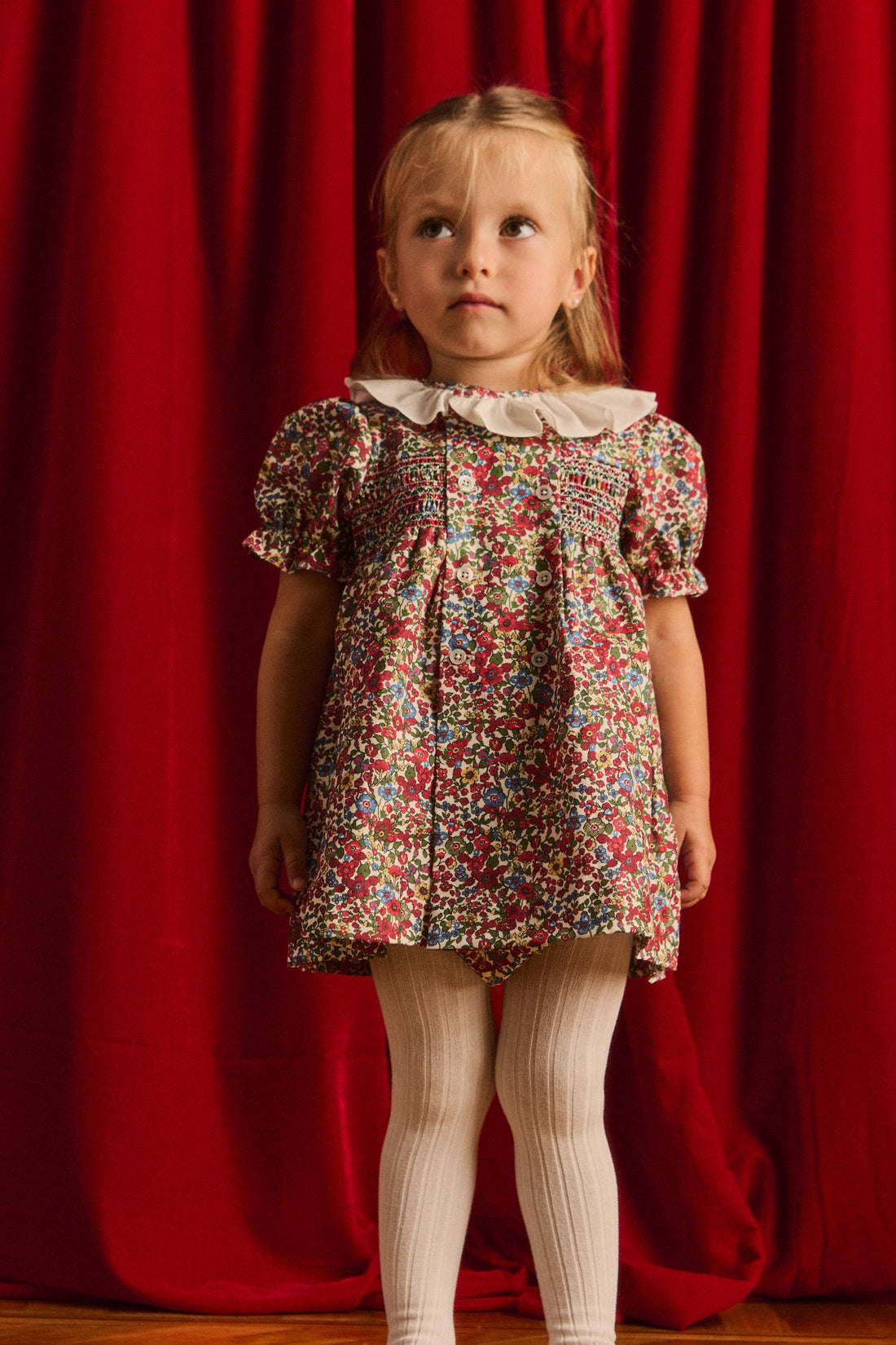 Fernanda Floral Baby Dress and Bloomers Set