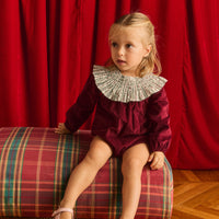 Olimpia Burgundy Baby Romper