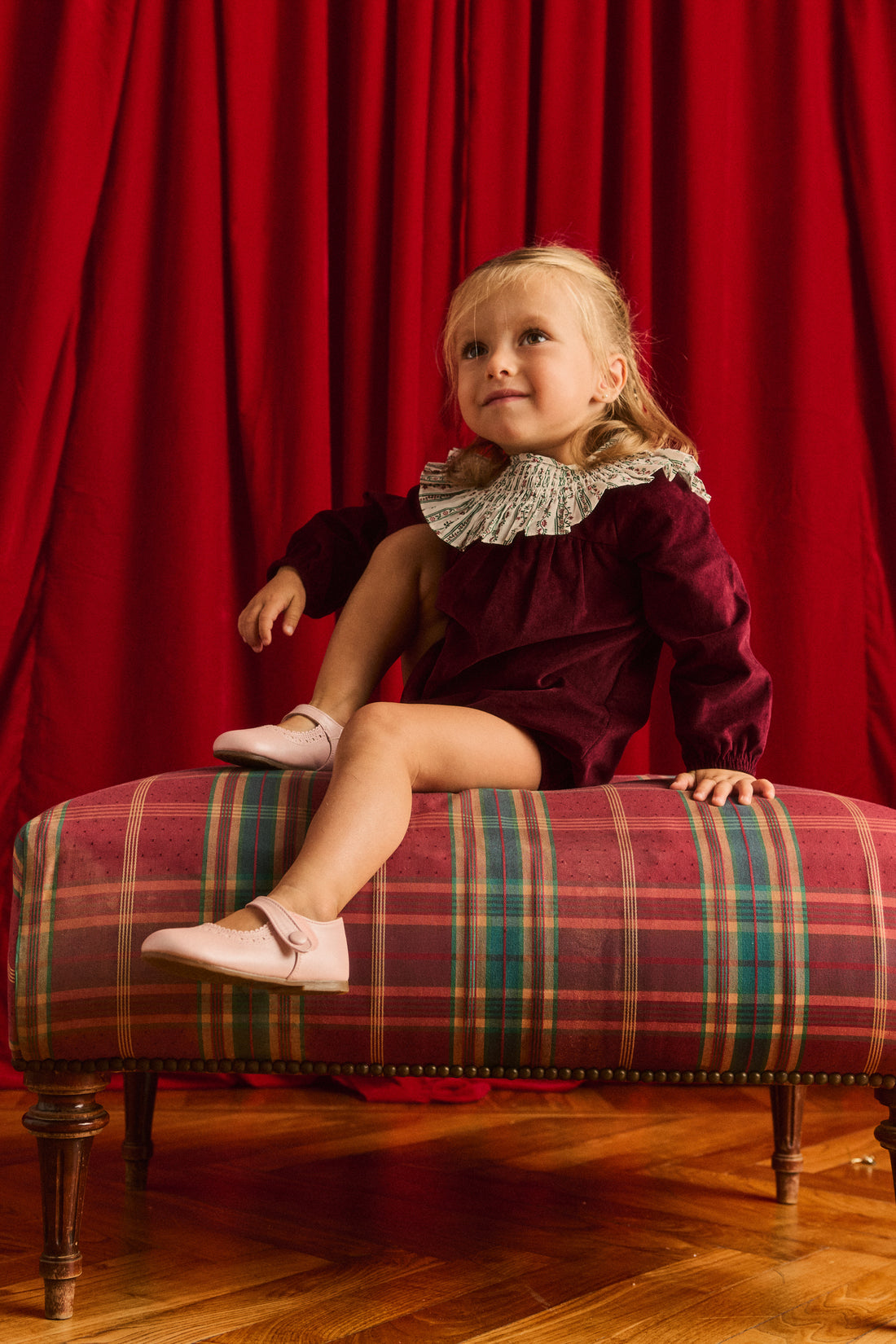 Olimpia Burgundy Baby Romper