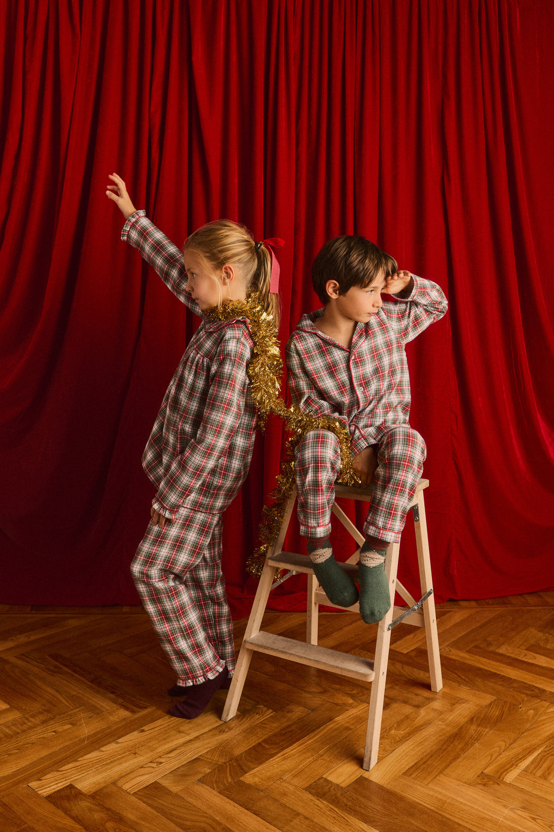 Girls’ Checked Pyjamas