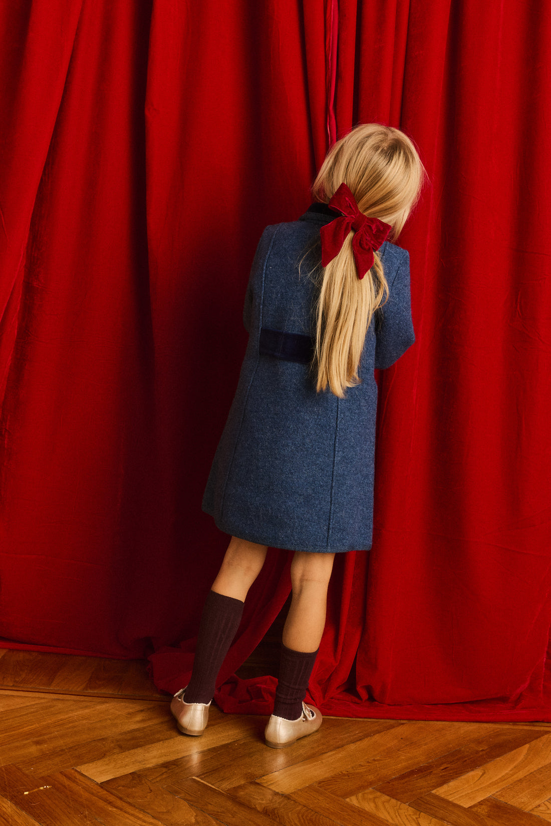 XL VELVET BOW - RED