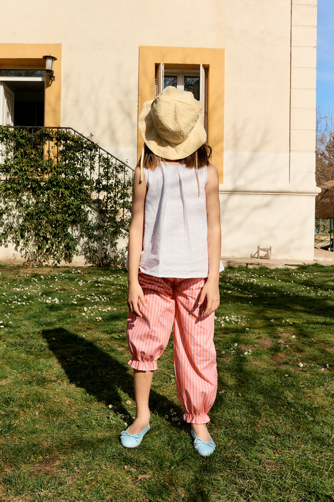 PANTALÓN ADELLE RAYA MELOCOTÓN