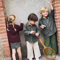 VESTIDO SMOCK VICHY VERDE CAZA