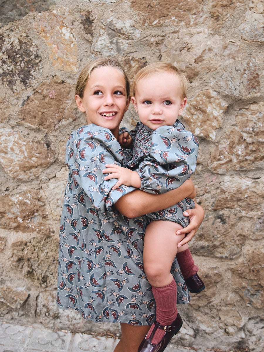 VESTIDO SMOCK PAJAROS