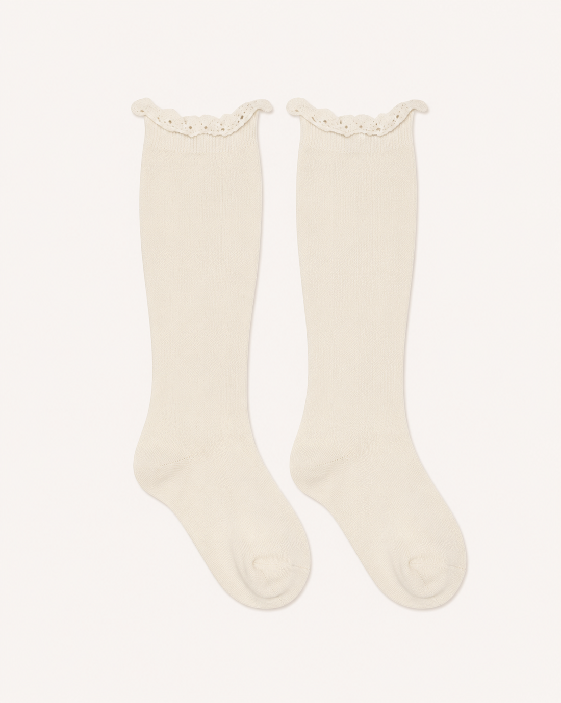 CHAUSSETTE HAUTE DENTELLE - LIN