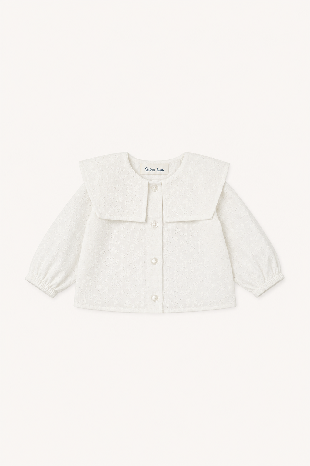 Blusa Bebe Marine Flor Bordada