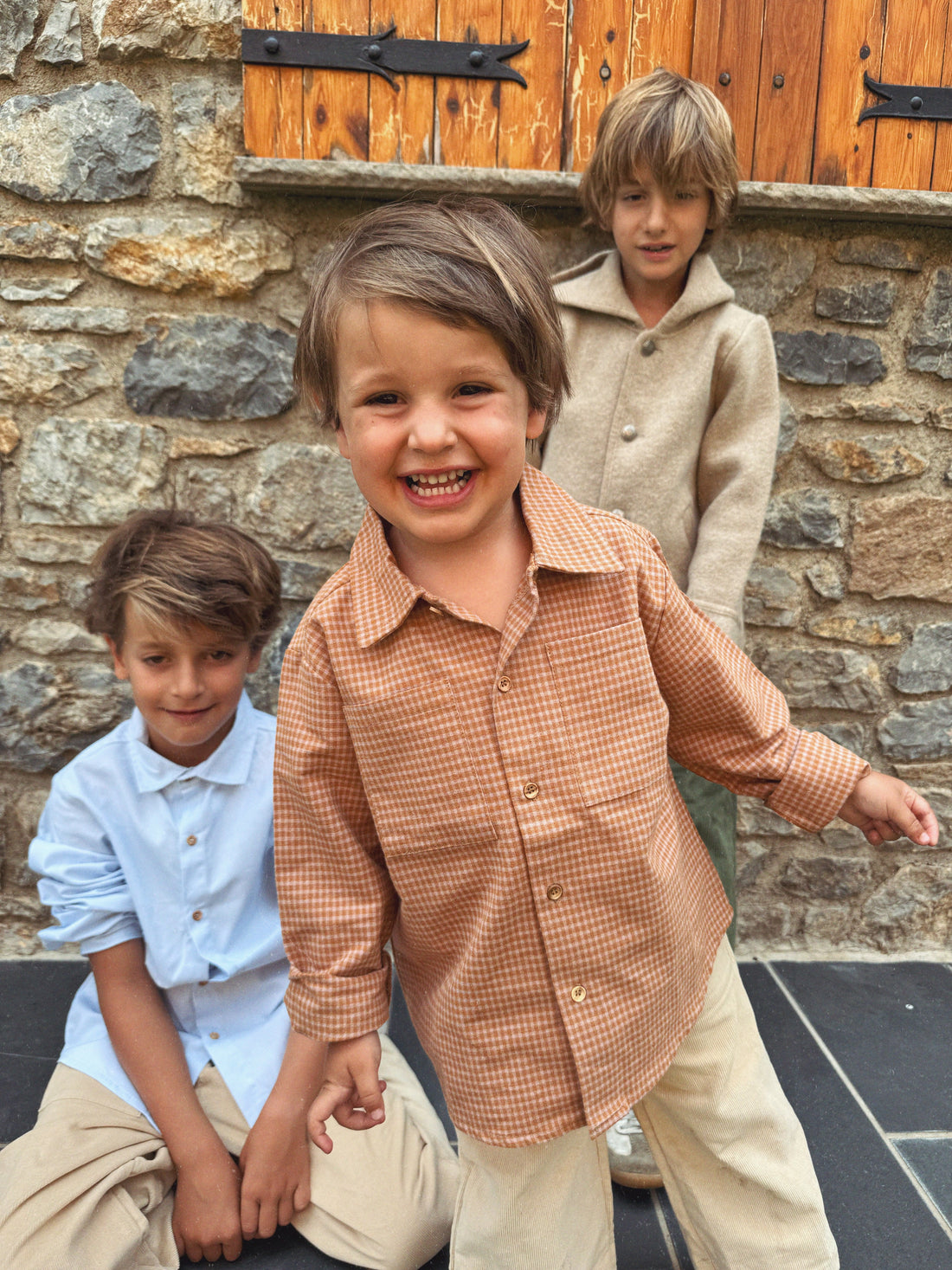 CAMISA VICHY CARAMELO