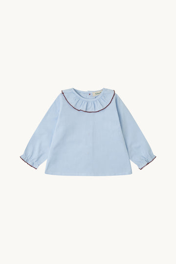 BLUSA BEBÉ OXFORD CELESTE