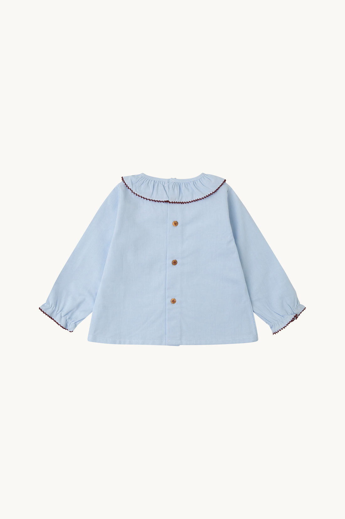 BLUSA BEBÉ OXFORD CELESTE