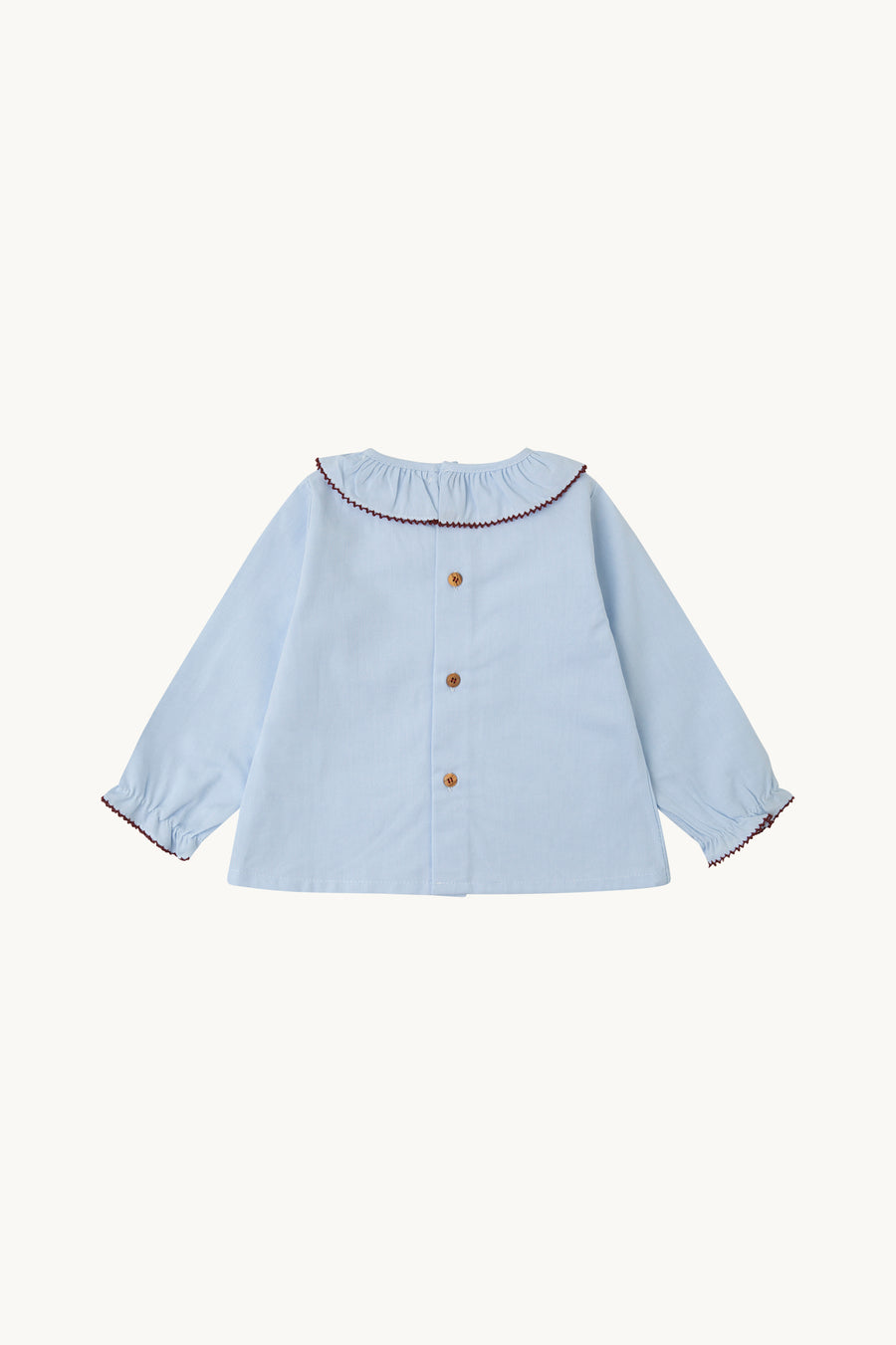 BLUSA BEBÉ OXFORD CELESTE