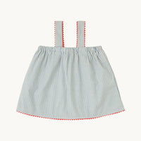 TOP CRETA RAYAS AZUL