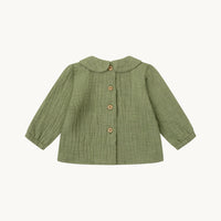 BLUSA CUELLO BEBÉ BAMBULA VERDE
