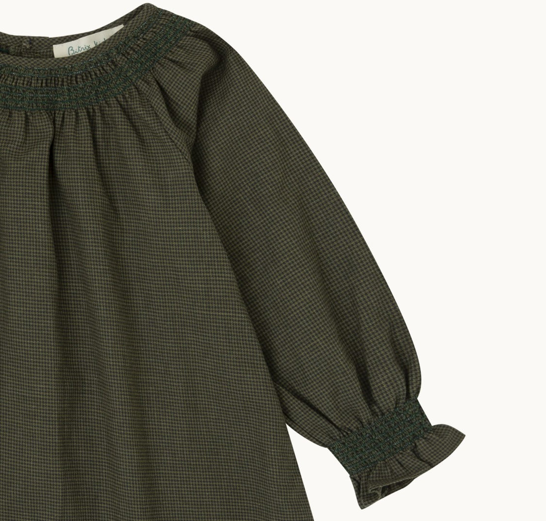 Vestido Victoria pata de gallo verde