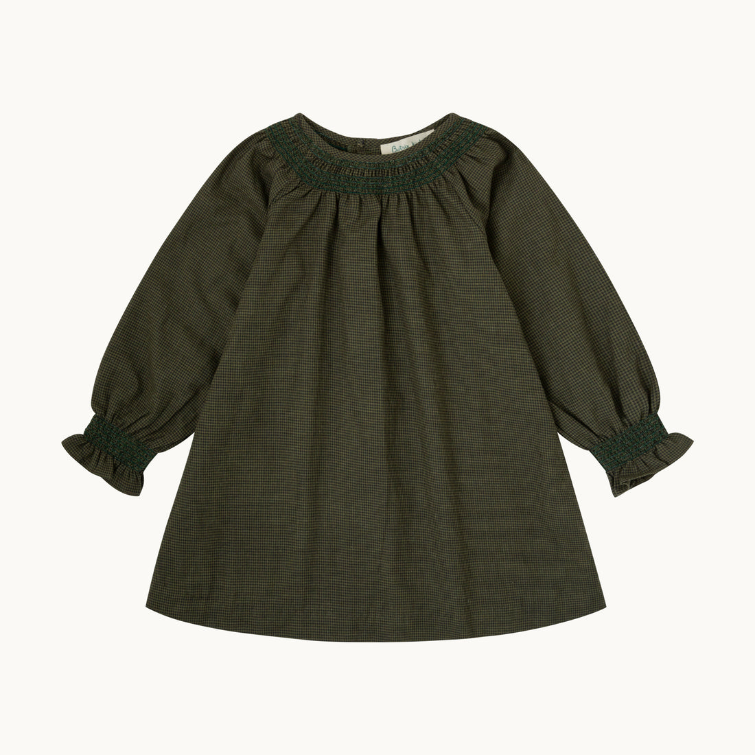 Vestido Victoria pata de gallo verde