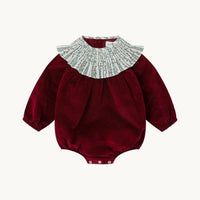 Olimpia Burgundy Baby Romper
