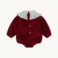 Olimpia Burgundy Baby Romper