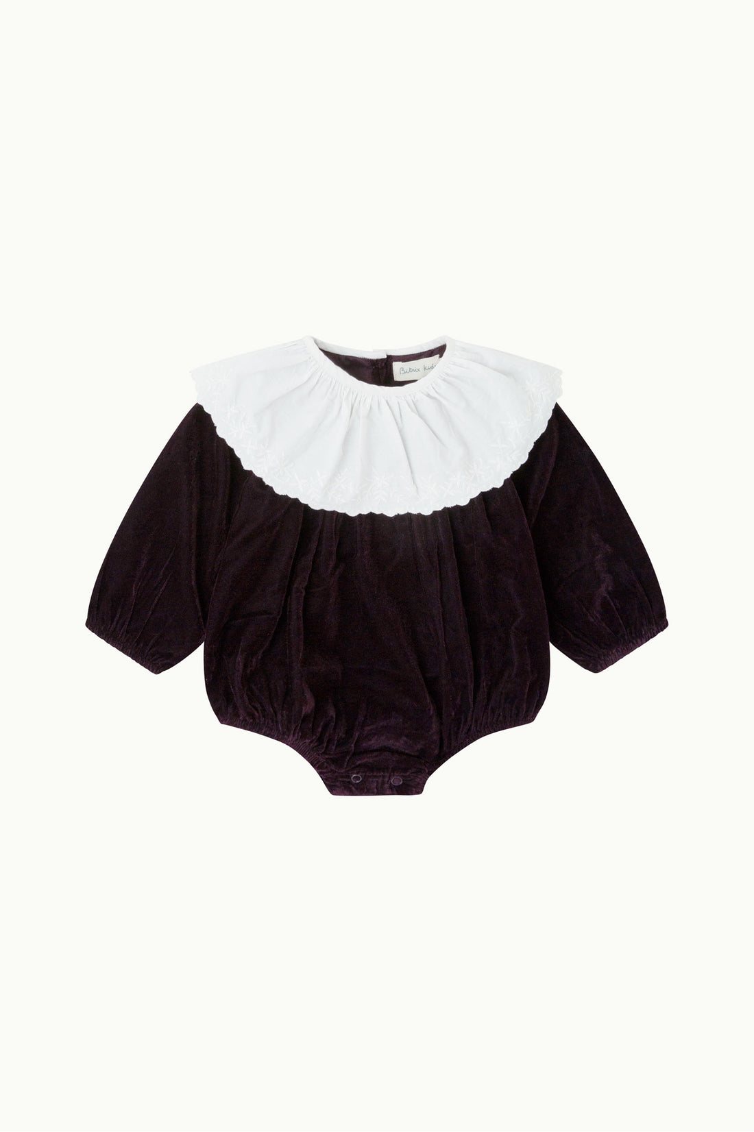 Greta Aubergine Baby Romper