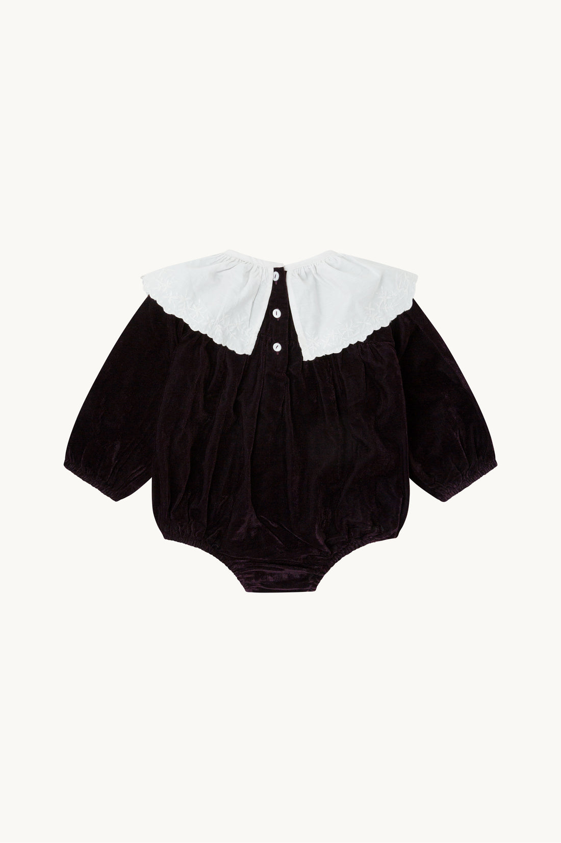 Greta Aubergine Baby Romper