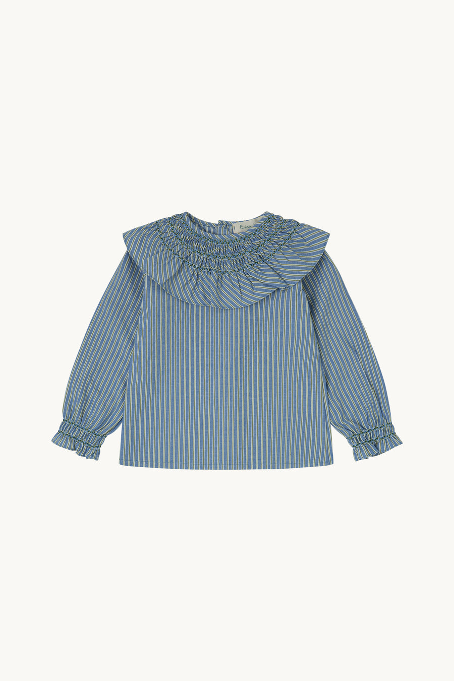BLUSA OLIVA RAYAS AZUL Y VERDE