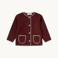 CHAQUETA LANA VINO Y VISÓN