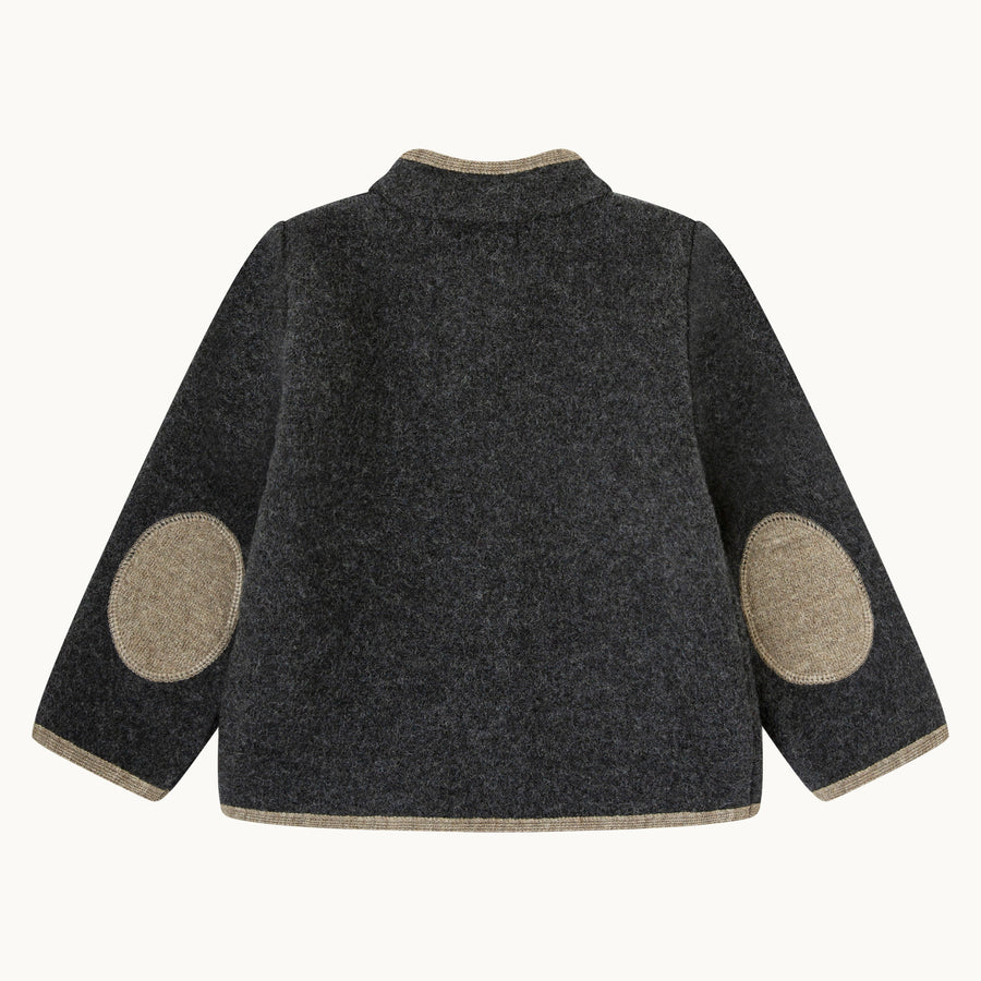 Chaqueta austriaca-gris antracita y visón