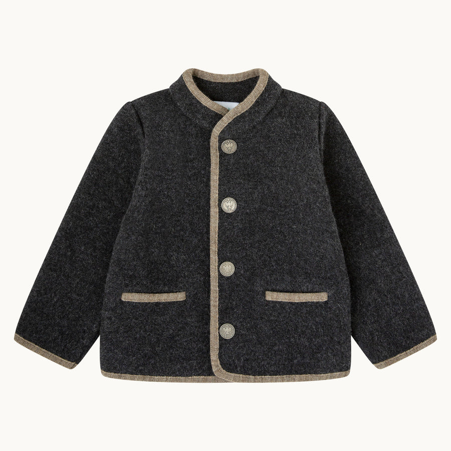Chaqueta austriaca-gris antracita y visón