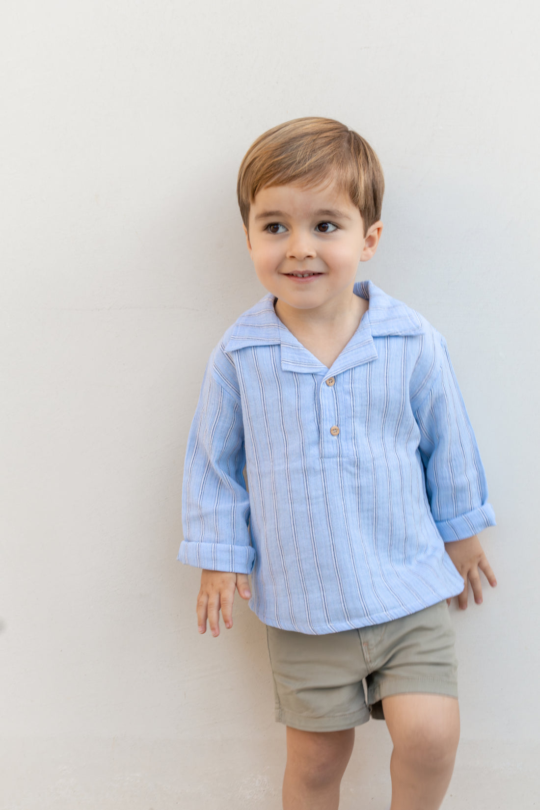 CAMISA NOAH BAMBULA RAYAS AZUL