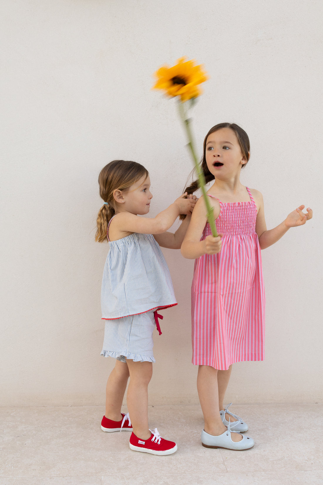VESTIDO MIDI JULIETTE RAYA MELOCOTÓN
