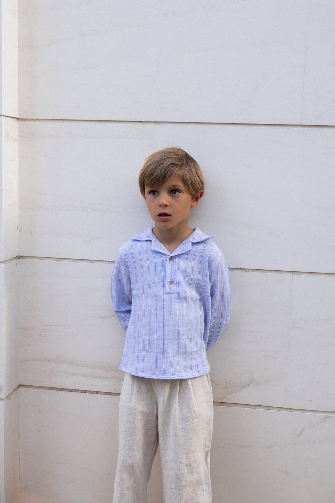 CAMISA NOAH BAMBULA RAYAS AZUL