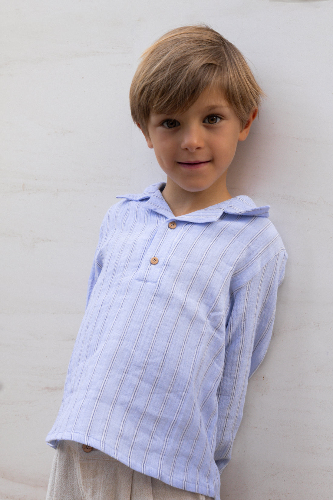 CAMISA NOAH BAMBULA RAYAS AZUL