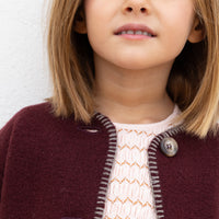 CHAQUETA LANA VINO Y VISÓN