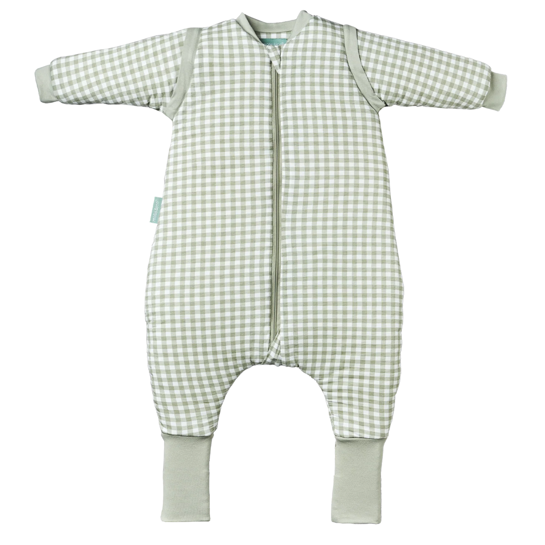 PYJAMA COUVERTURE À MANCHES ET CHAUSSETTES ANTIDÉRAPANTES - MINT TEA