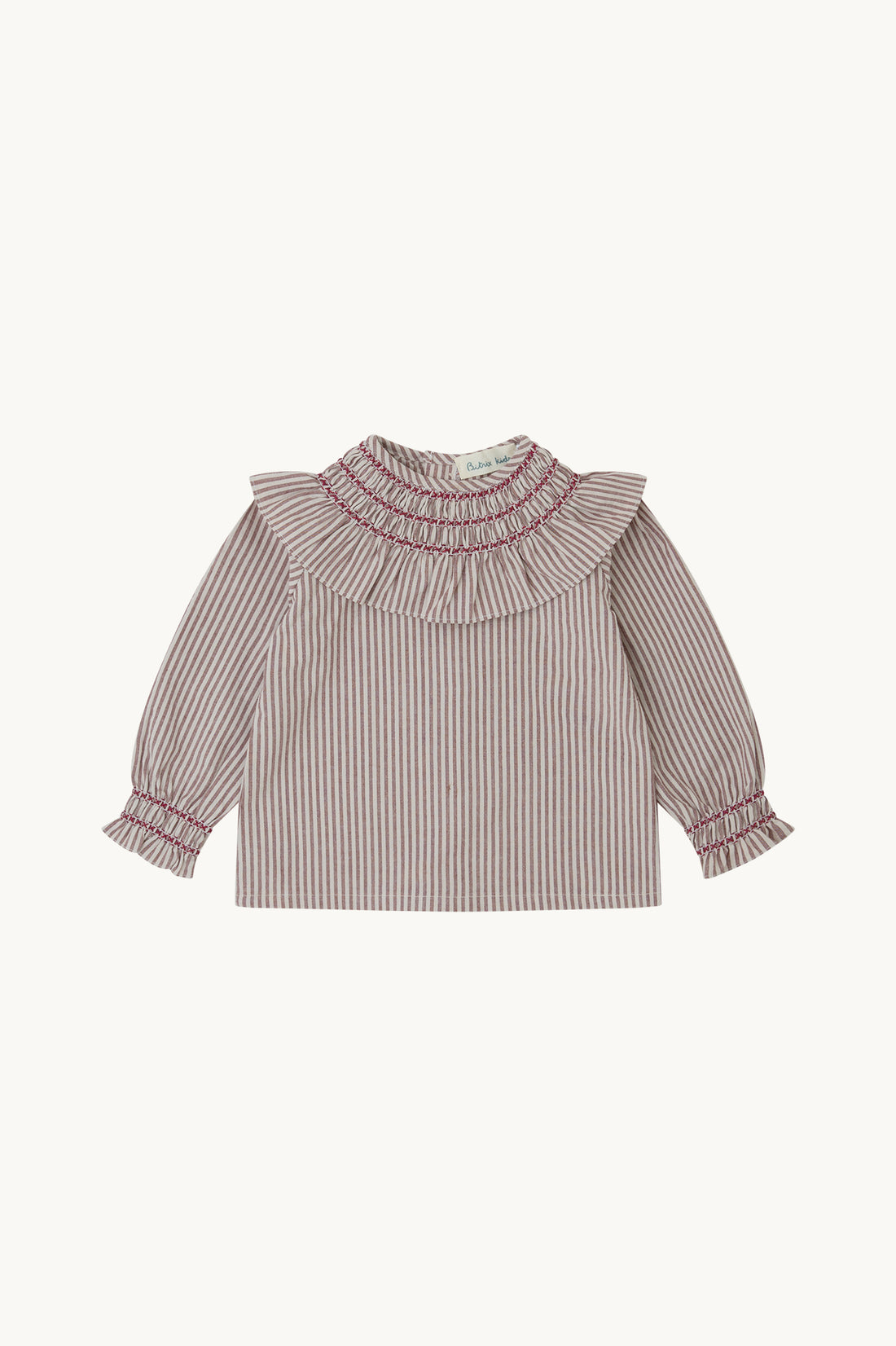 Blusa Bebé Oliva Rayas Burgundy