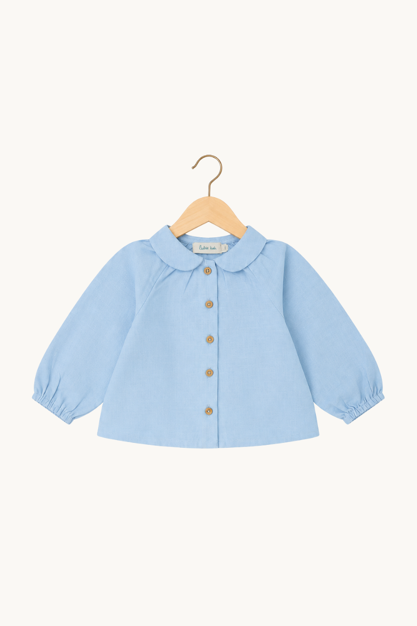Blusa Bebé Lily Oxford Azul