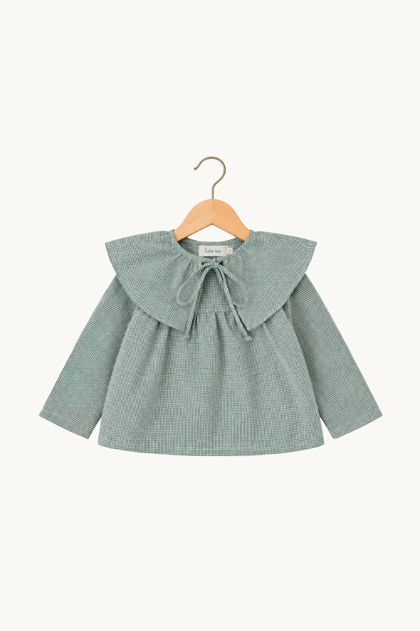 Lucy blouse gingham green