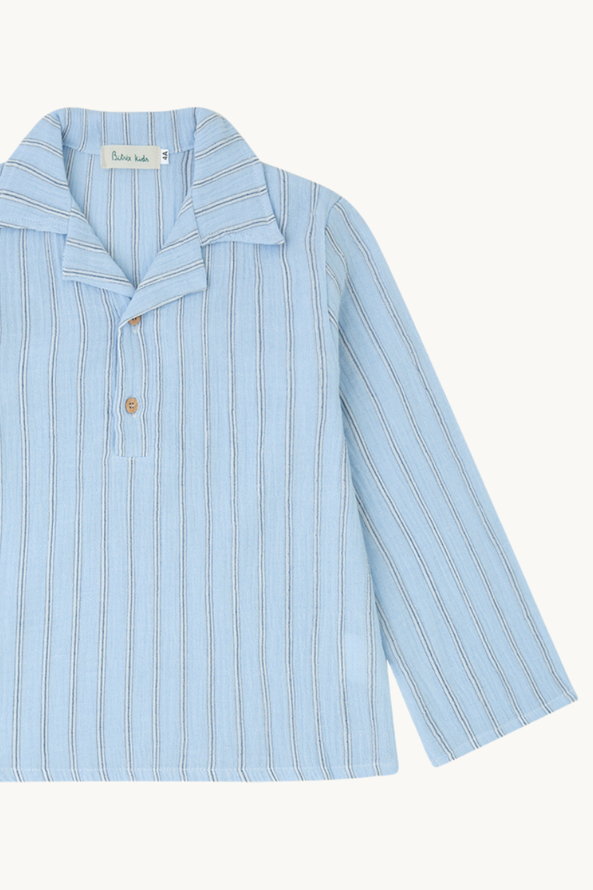 CAMISA NOAH BAMBULA RAYAS AZUL