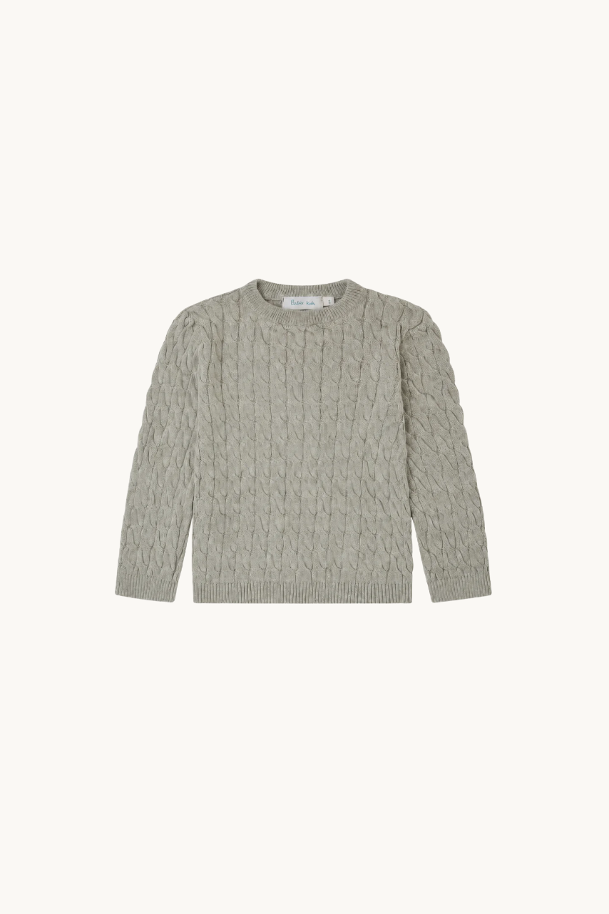 Beige Cable-Knit Jumper