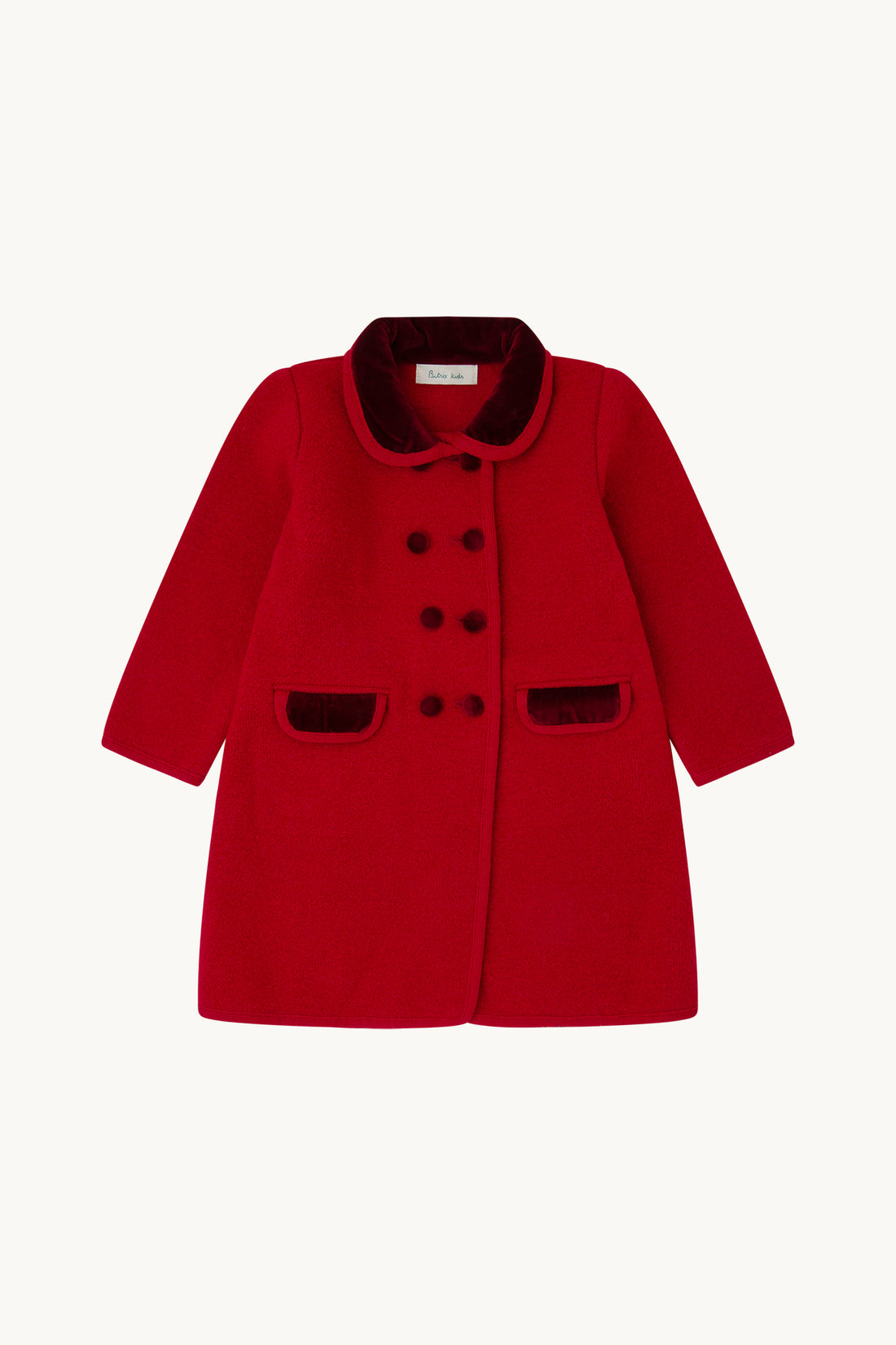 Abrigo Rojo 100% Lana