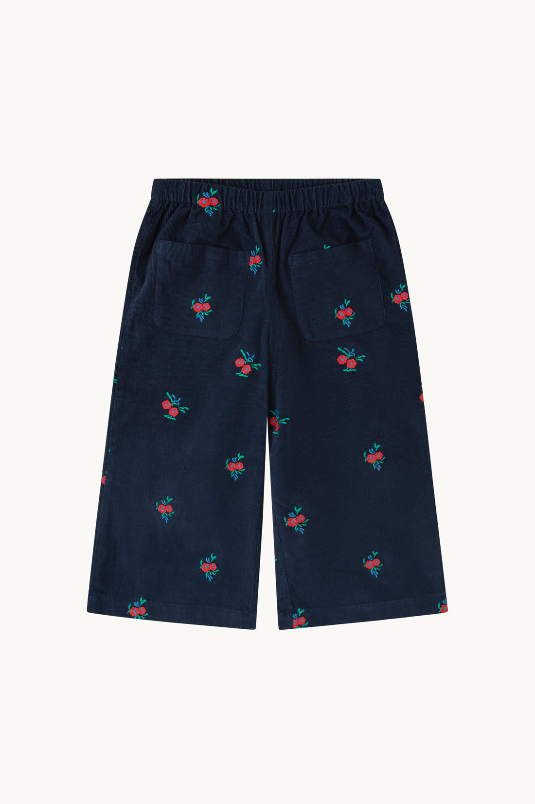 Pantalón Ollie Pana Azul Bordado Flor
