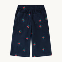 Pantalón Ollie Pana Azul Bordado Flor