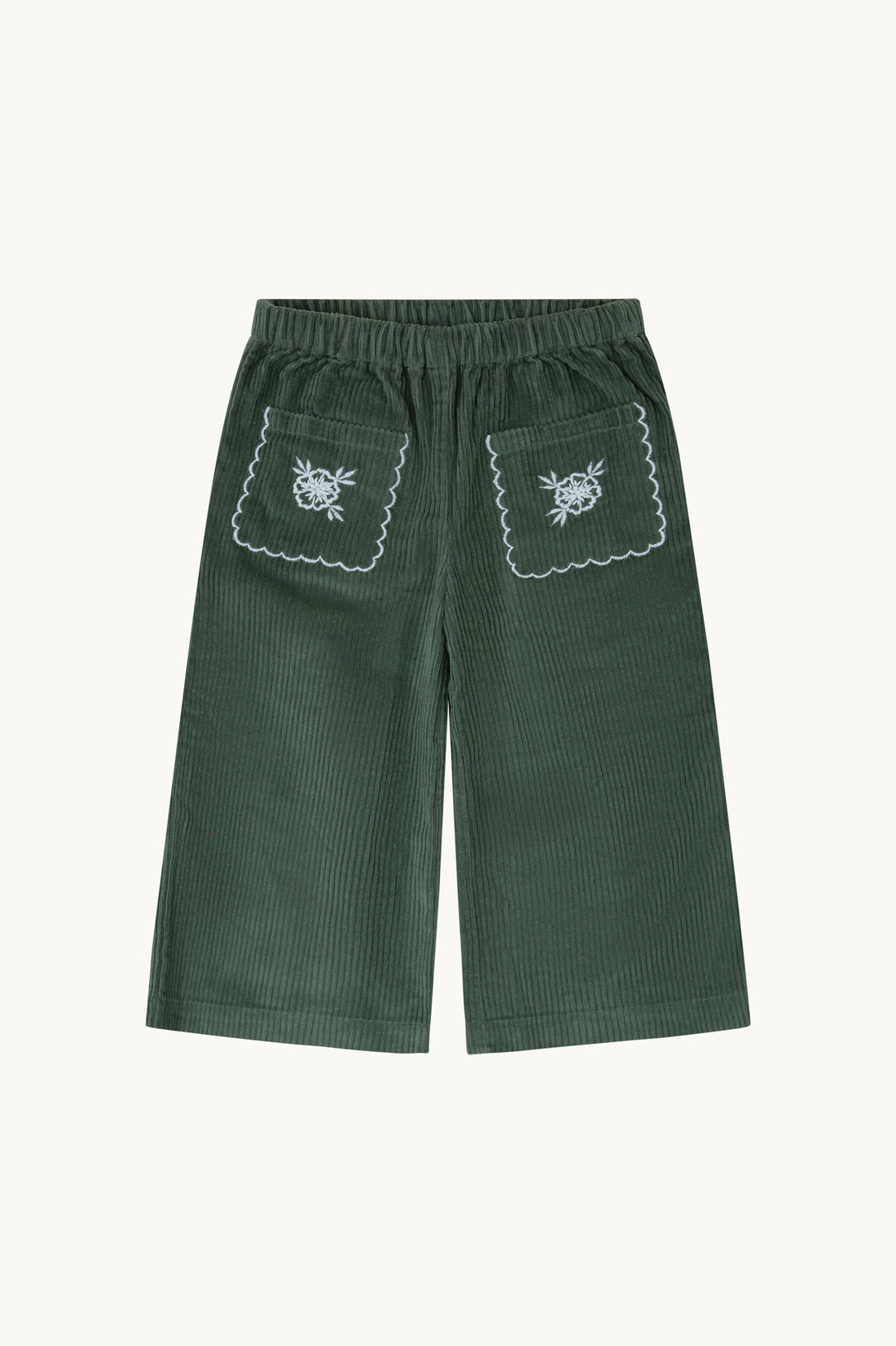 Pantalón Ollie Pana Verde Bordado Bolsillo