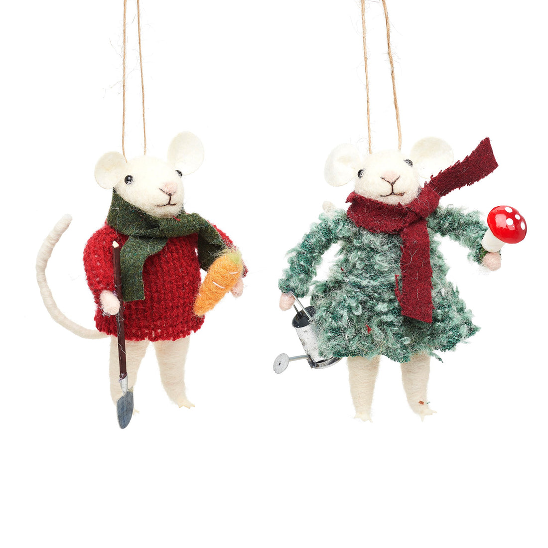 Gardening Mice Felt Decoration